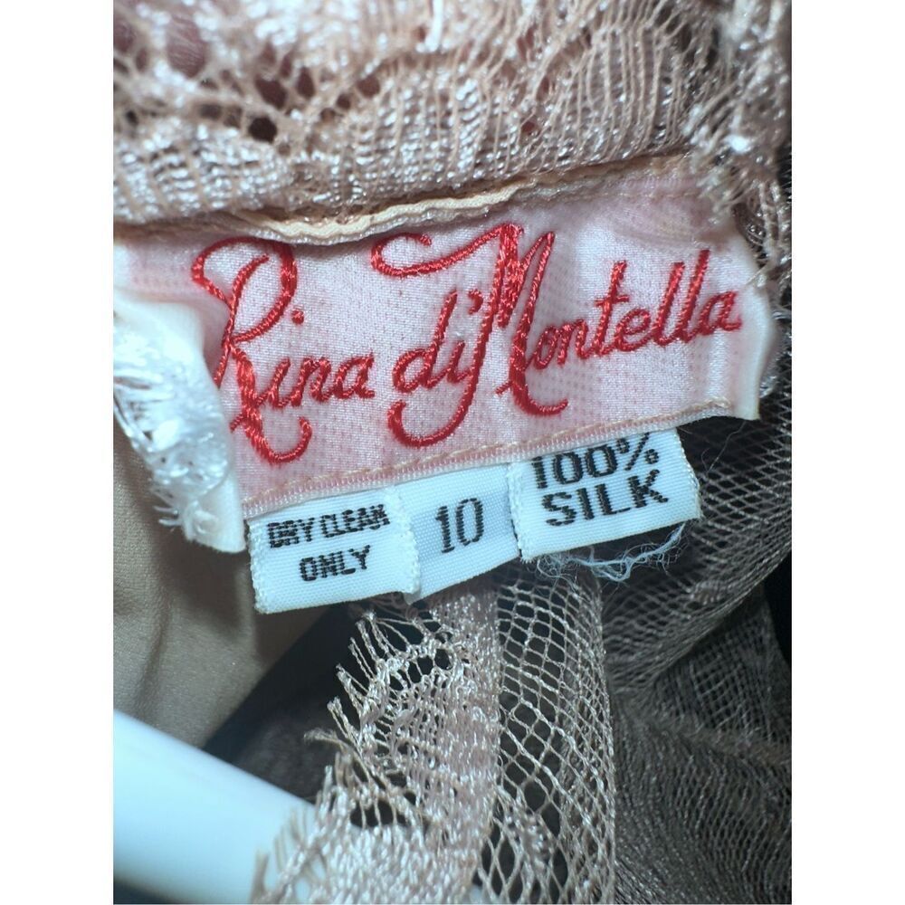 RARE VINTAGE SHOWSTOPPER BEAUTIFUL Vintage Rina diMontella Beige Rhinestones Sil - Picture 9 of 13